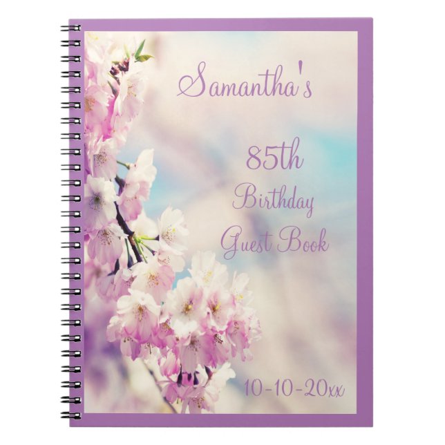 Carnet Anniversaire de belle fleur 85th (Devant)