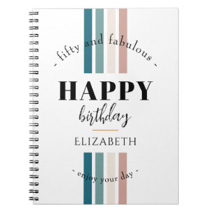 Carnet Anniversaire Design minimaliste aux couleurs paste