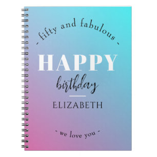 Carnet Anniversaire Design minimaliste aux couleurs paste