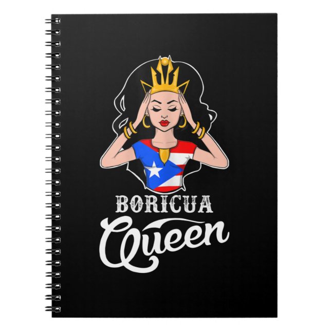 Carnet Anniversaire Portoricain De La Reine Boricua Pour  (Devant)