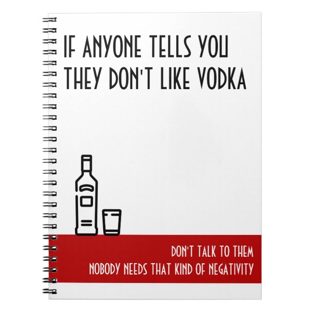 Carnet Anniversaire rouge standard de Vodka Lover (Devant)