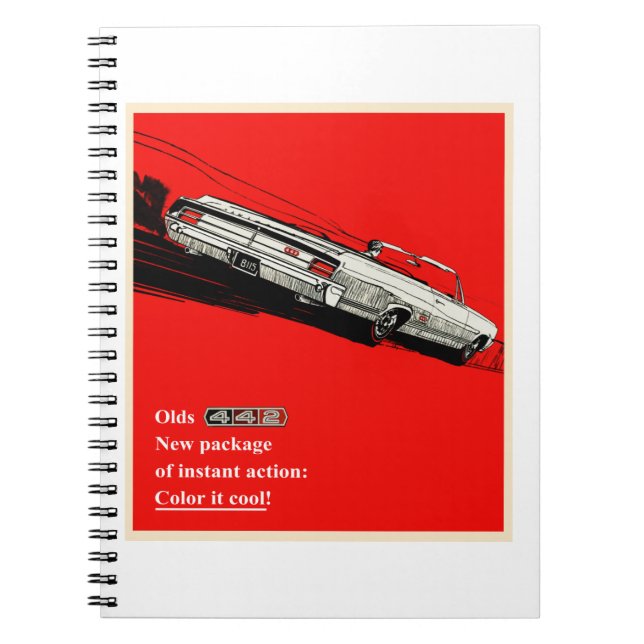 Carnet Annonce vintage Oldsmobile 442 (Devant)