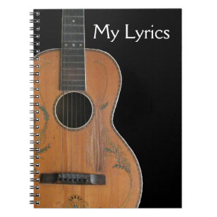 Carnet antique de guitare acoustique