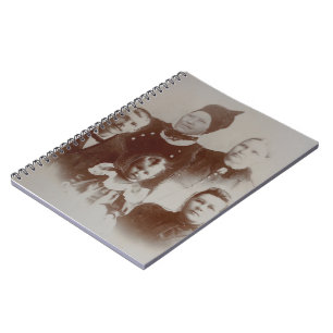 Carnet Antique Famille Collage Photo B&W Image