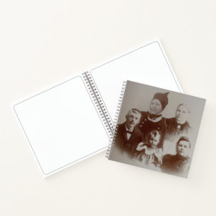 Carnet Antique Family Collage Photo B&W Image Sketchbook