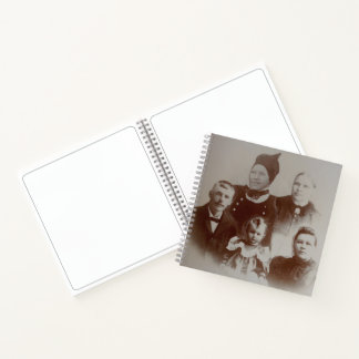 Carnet Antique Family Collage Photo B&W Image Sketchbook