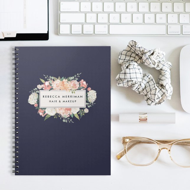 Carnet Antique Floral Blush & Navy (Créateur téléchargé)