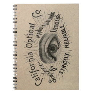 Carnet Antiquité des yeux Publicité optique