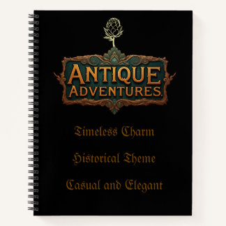 Carnet Antiquités Typographie Art intemporel -