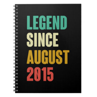 Carnet Août 2015 7e anniversaire 7 ans Cadeau Anniversair