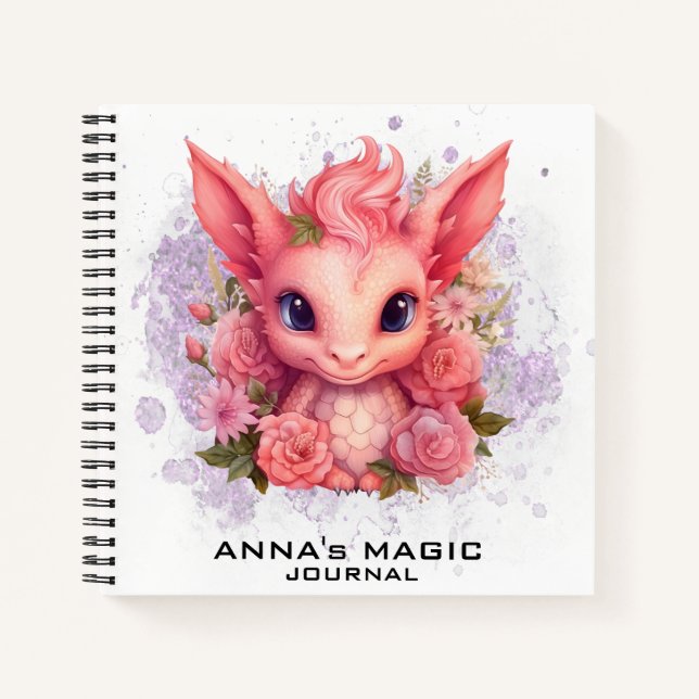 Carnet *~* AP85 Droit Floral Attraction Bébé mignon Drago (Devant)