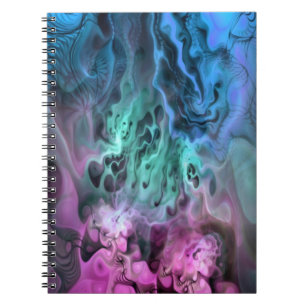 Carnet Apophyse Fractal Art II - vert rose bleu