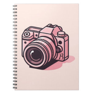 Carnet Appareil photo numérique reflex tendance rose pers