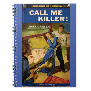 Carnet Appelez-moi couverture de fiction de pulpe de