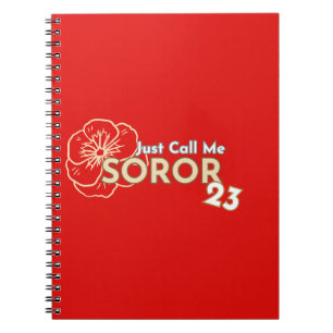Carnet Appelez-moi simplement Soror 2023 Crimsom & Cream