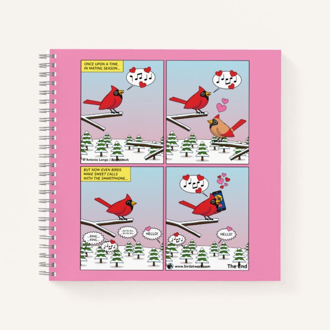 Carnet Appels de accouplement d'oiseaux modernes comique (Devant)