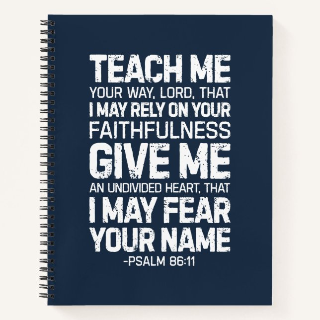 Carnet Apprenez-Moi, Seigneur, Psaume 86:11 (Devant)