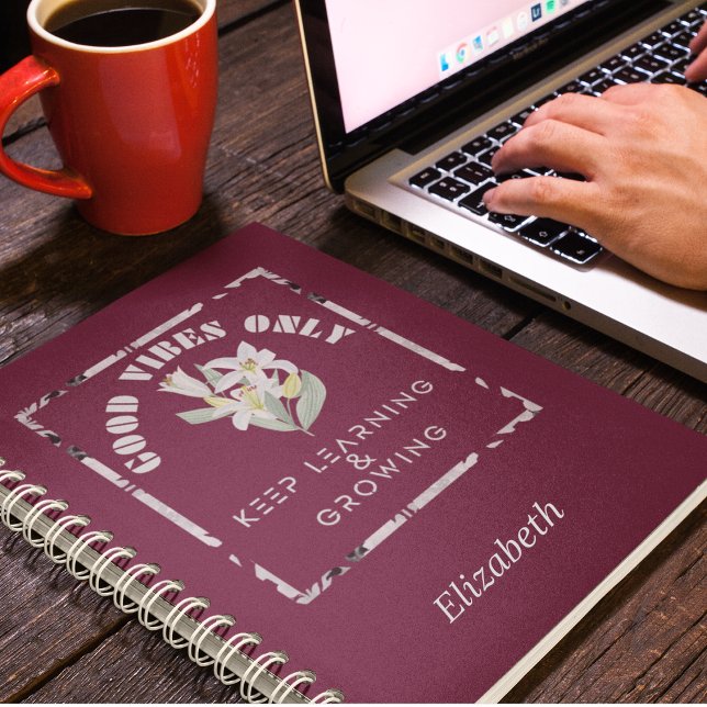 Carnet Apprentissage et conception de Good Vibes uniqueme (Créateur téléchargé)