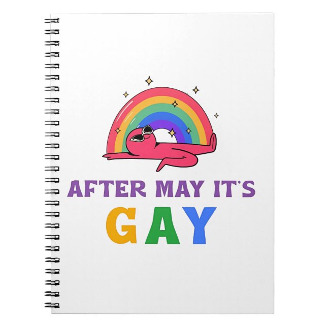 Carnet Après mai c'est Gay Funny LGBT Pride Mois (Devant)