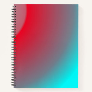 Carnet Aqua Abstrait et Aquarelle rouge Gradient Holo