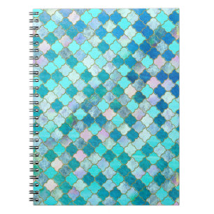 Carnet Aqua Turquoise Gold Oriental Marocain Carrelage mo
