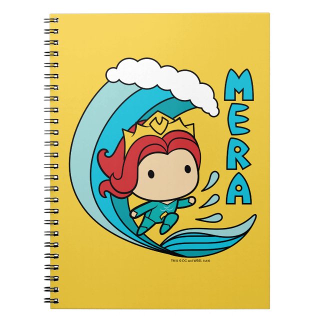 Carnet Aquaman | Chibi Mera Riding Vague Graphique (Devant)
