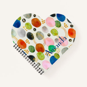 Carnet Aquarelle Abstraite Pebble Gold Parties scintillan