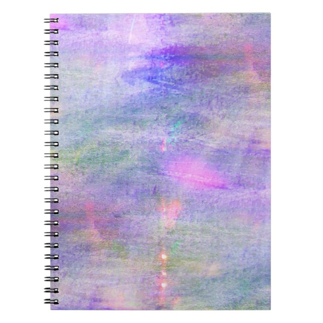 Carnet aquarelle bleue et rose sans couture de jaune (Devant)