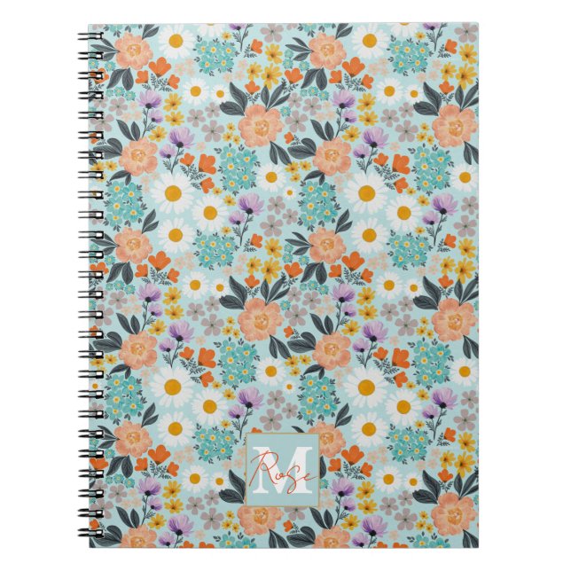 Carnet Aquarelle Boho Floral (Devant)