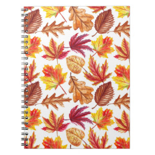 Carnet Aquarelle botanique d'automne, composition transpa