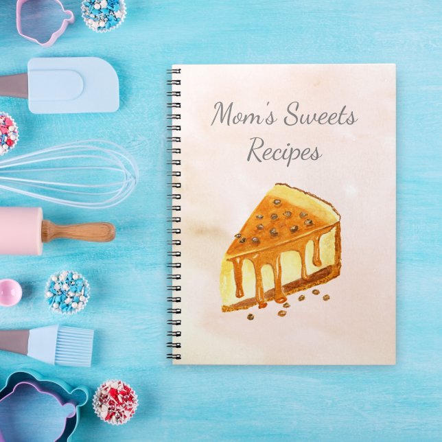 Carnet Aquarelle Cheesecake Bakery Maman's Sweets Recipes (Créateur téléchargé)