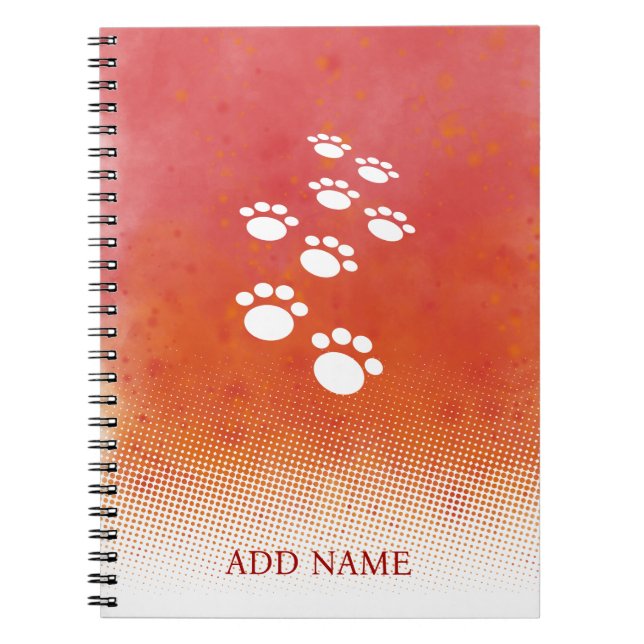 Carnet Aquarelle Chien Paw Traces (Devant)