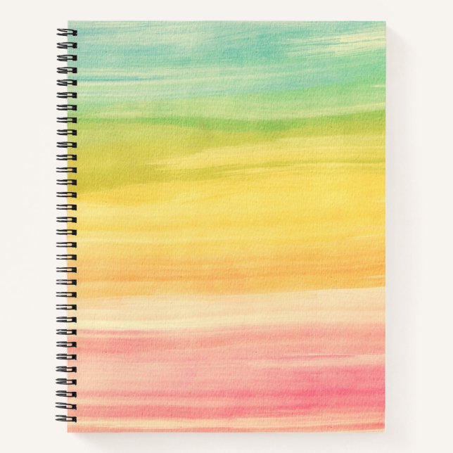 Carnet Aquarelle colorée Brosses (Devant)