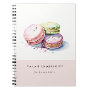 Carnet Aquarelle colorée Pastel Français Macarons boulang