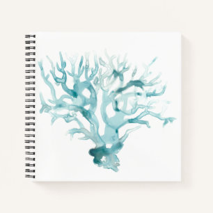 Carnet Aquarelle Corail - Bleu