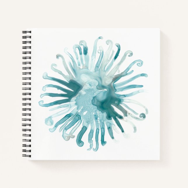 Carnet Aquarelle Corail - Bleu 2 (Devant)