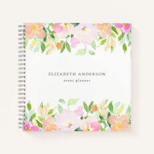 Carnet Aquarelle Dainty Fleurs Pastel Floral