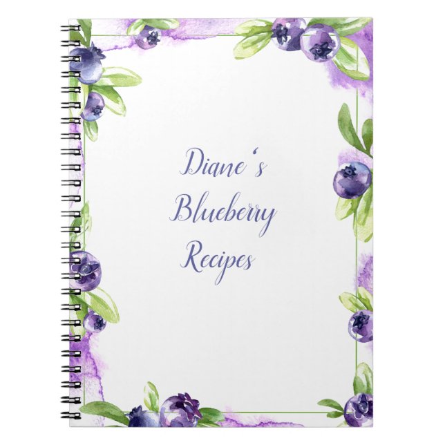 Carnet Aquarelle de bleuet Spirale (Devant)