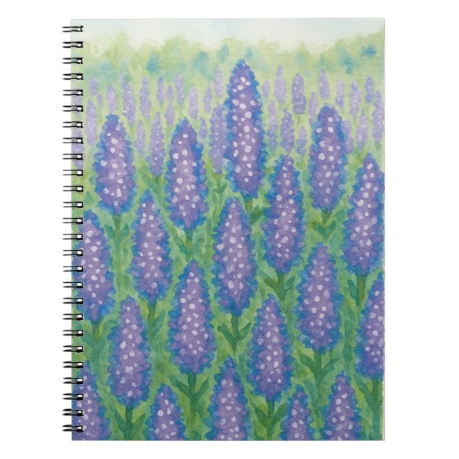Carnet Aquarelle de champ de Lupine (Devant)