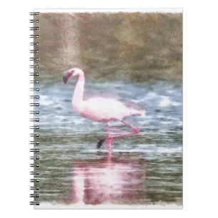 Carnet Aquarelle de Flamant rose inférieure