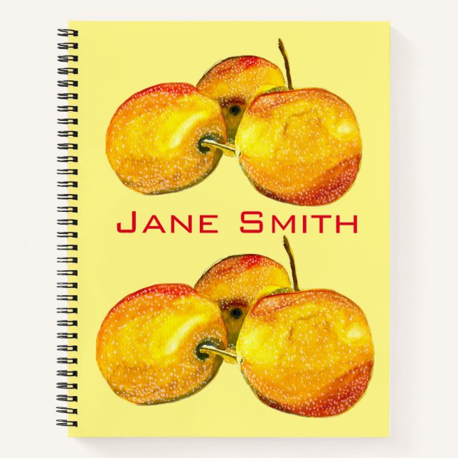 Carnet Aquarelle de fruit jaune perruque (Devant)