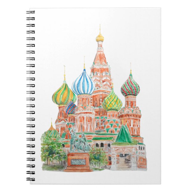 Carnet Aquarelle de la cathédrale Saint-Basile de Moscou  (Devant)