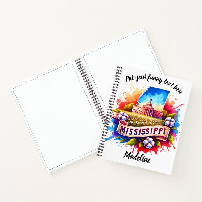 Carnet Aquarelle de la vision iconique du Mississippi (Intérieur)