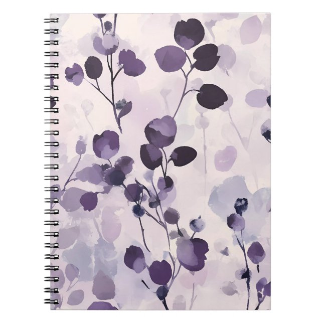 Carnet Aquarelle de lavande Eucalyptus Floral (Devant)