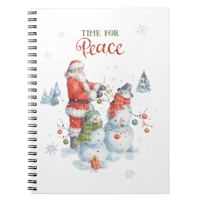 Carnet Aquarelle de Noël de Holiday Père Noël (Devant)