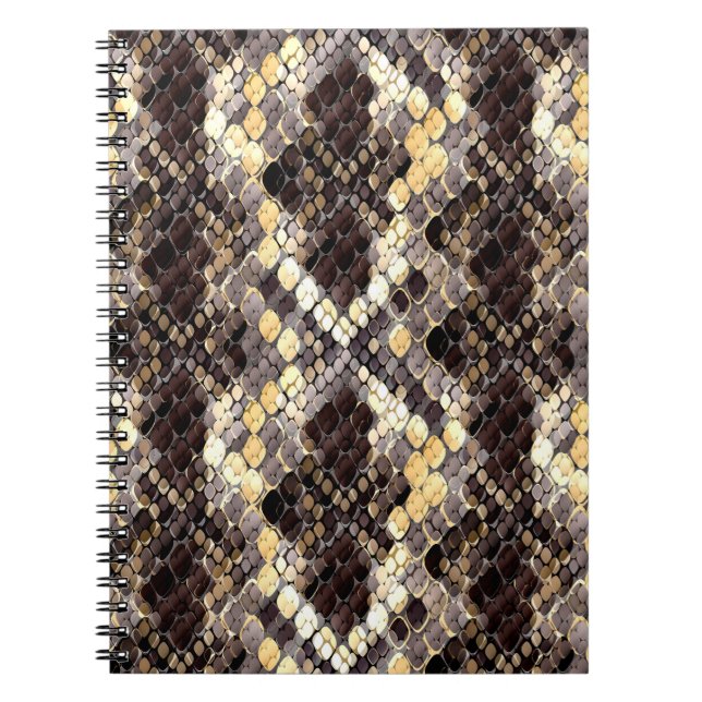 Carnet Aquarelle de peau sauvage Motif sans couture (Devant)