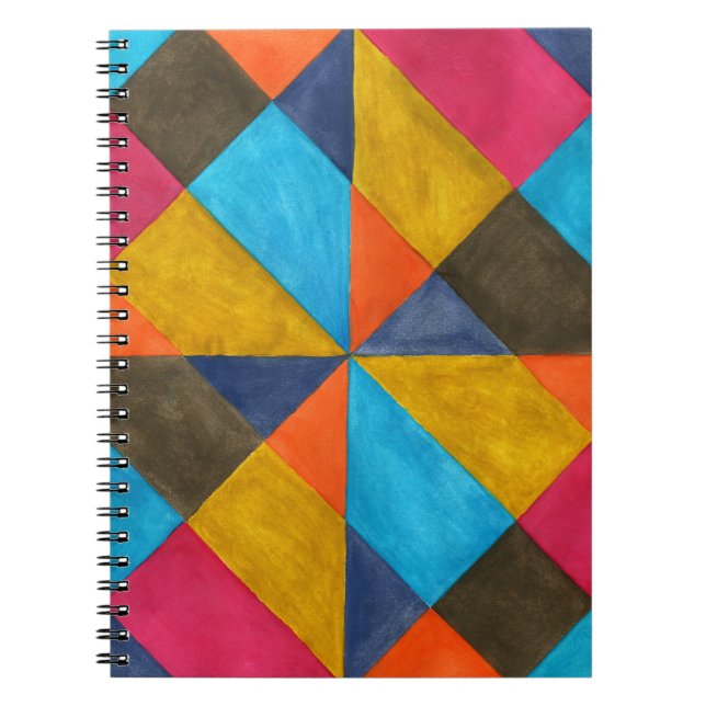 Carnet Aquarelle design créatif abstrait. (Devant)