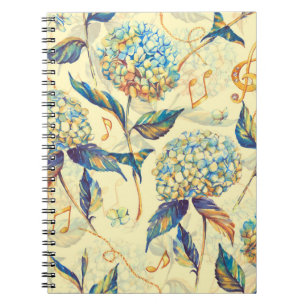 Carnet Aquarelle dessinée à la main motif sans couture av