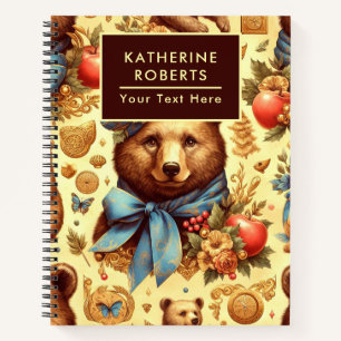 Carnet Aquarelle d'ours Vintage