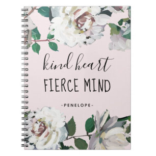 Carnet Aquarelle du coeur du genre Fierce Mind Floral et
